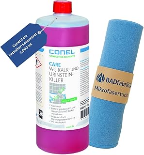 CONEL CARE Entkalker 1L – Salzsäurefrei, hochwirksam für Heizkessel & Boiler inkl. Mikrofaser…
