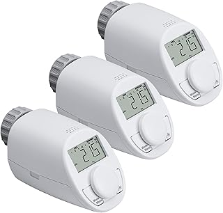 eqiva 3er-Set Model N Elektronik-Heizkörperthermostat mit Boost-Funktion…