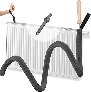 Heizkörper Reinigungsbürste, inkl. Entlüftungsschlüssel, Heizungsbürste lang 120cm aus Mikro…