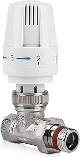 Thermostatventil Thermostatkopf: 1/2″ Thermostatventil mit Gewindeanschluss, Thermostatsatz Rück…