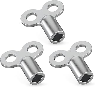3 x Heizungsentlüftungsschlüssel Silber – Robuste Entlüftungsschlüssel – Heizungsschlüssel f…