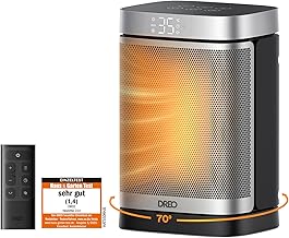 Dreo Heizlüfter Energiesparend Klein, 1500W Heizung Elektrisch mit Thermostat, 70° Oszillierend…