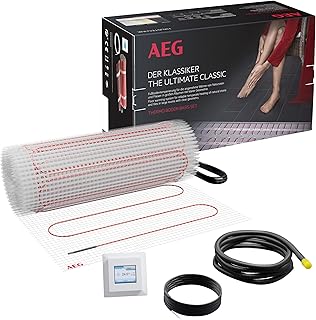 AEG elektrische Fußbodenheizung, Komplettset 8 m², 160 W/m², Basis Thermo Boden TBS TB 160/8 S…
