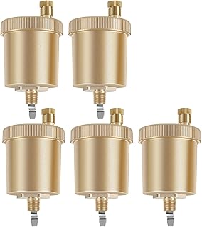 2-er Set 1/8″ Automatisches Entlüftungsventil aus Messing, senkrechter Heizungs-Schnellentlüfte…