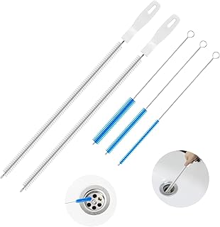 5 Stücke Reinigungsbürste Set für Abwasserkanäle，inkl. 2 PCS 45cm Abflussreiniger und 3 Ver…