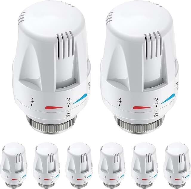 8 Stück Thermostat Heizung: Heizungsthermostat M30x1,5 Thermostatkopf Ersatzkopf, Heizkörperthe…
