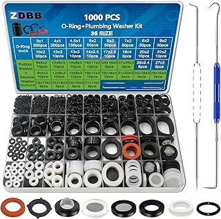 1000 Pcs 18 Größe O Ring Kit + 18 Größe Gummi Unterlegscheiben Sortiment Kit für Sanitär Wa…