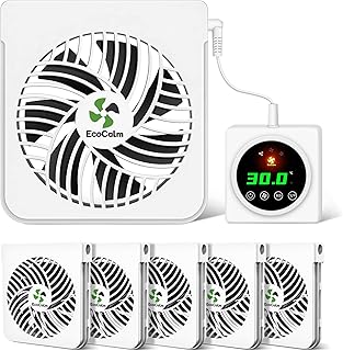 Heizkörperventilator für Gusseisenheizkörper, 6 Heizkörper Lüfter mit Smart Thermostat und M…