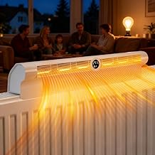 Heizkörper Ventilator – Energieeffizienter Wärmeverteiler mit 6 Lüftern, 3-Stufen-Regelung Aut…