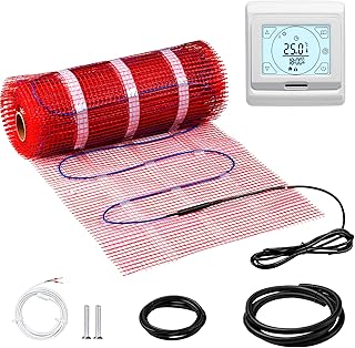 KEZERS Elektrische Fußbodenheizung 150W/m², selbstklebend für Fliesen Laminat und mehr, Touch-…