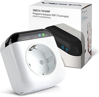 TH70 WiFi-Steckdosenthermostat – Intelligentes WLAN-Thermostat (230 V / 2300 W) mit App-Steueru…