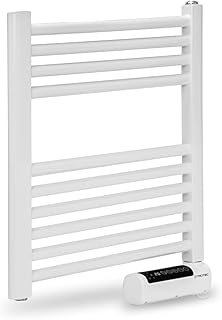 TROTEC Elektrischer Handtuchwärmer TWH 300 S – Wandmontage, 300 W, modernes Flachrohr-Design, …