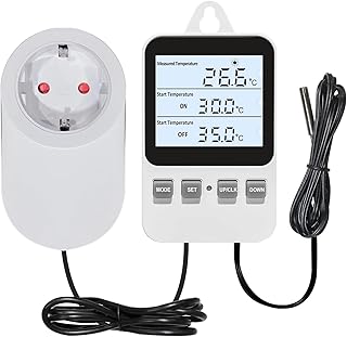 Digitaler Plug in Thermostat Steckdose, Heizen Kühlen Elektrischer Temperaturregler, Heizen Küh…