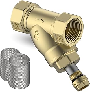 FERDOM FD432 FAST 3/4″ Magnetischer Y-Filter für Zentralheizung, Wärmepumpen und Wasser. Mit Sc…