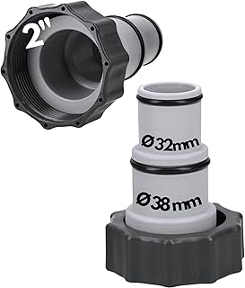 Kalitec Pool Adapter A – Schlauchadapter Pool 38mm und 32mm – Pool Zubehör Schlauchtülle mit Di…
