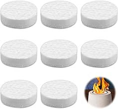 8 Stück Ethanol Tischkamin, 86x86x25mm Bio Ethanol Tischkamin, Keramikwolle für Bioethanol, Ker…