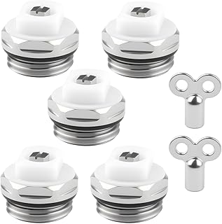 Heizkörper Entlüftungsventile – 5 Stück Entlüftungsventil & 2 Ventilschlüssel – Kompatibel…