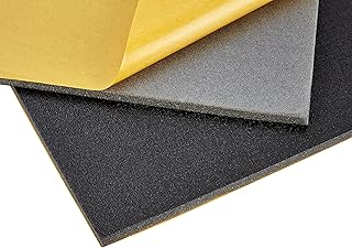 baytronic DSM Dämmschaummatte, selbstklebend in verschiedenen Größen (500x500x10mm) Schwarz