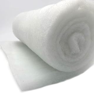 Polsterwatte Volumenvlies 150g/m², 1,60 m breit x 2,50 lang, ca. 15 mm dick, 4 m², 100% Polyest…
