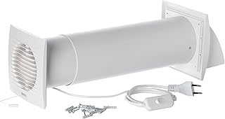Steinberg14 Weiß 100mm Dezentrale Lüftung mit Wärmerückgewinnung – Rekuperator mit Kabel und …