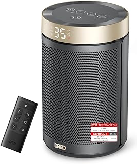 Dreo Energiesparender Heizlüfter, 34 dB Leiser 1500W Elektrischer PTC Keramik, Thermostat, Über…