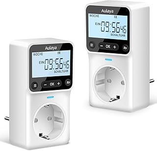 Zeitschaltuhr Digital Nach Maß Deutsche Ausführung Steckdose mit 25 konfigurierbaren Wochen- Ta…