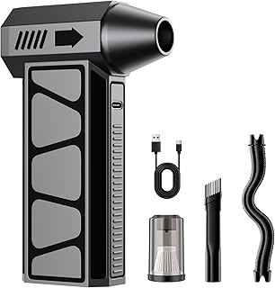 Mini Gebläse Akku 150000RPM, 4-Gang Electric Air Duster Mini Gebläse, 2-in-1 Staubgebläse Akku…