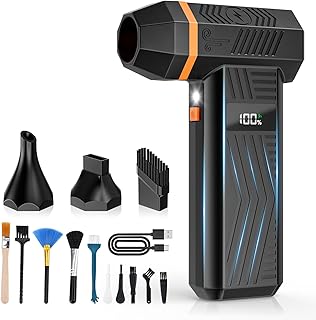 Elektrischer Staubgebläse, GLAM Air Duster Gebläse Akku, 4-stufige 150000RPM Akku Druckluftspra…