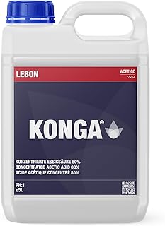 Konga Acetico Essigsäure in Industriequalität | Hochreiner Entkalker & Reiniger | Entfernt star…