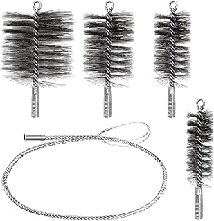 5 Stück Ofenrohrbürsten zur Rohrreinigung und Schornsteinreinigung, Rohrreinigungsbürste, Kami…