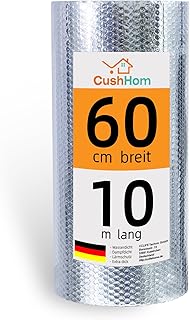 CCLIFE Isolierfolie Thermofolie Aluminisierte Dämmfolie Alu Luftpolsterfolie 5-6mm Heizkörper R…