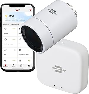 Brennenstuhl Connect Zigbee smartes Heizkörperthermostat Starter-Set(1xZigbee Gateway GWY CZ 01,…