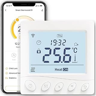 Programmierbares Fußbodenheizungsthermostat mit WLAN und Alexa-Kompatibilität für Smart Home H…