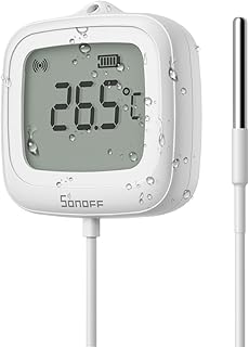 SONOFF SNZB-02LD Zigbee wasserdichter Temperatursensor mit 1,5 m Edelstahlsonde, LCD-Display, -40…
