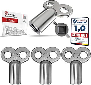 Phorin® 4x Heizungsentlüftungsschlüssel – Universal für alle Heizkörper – 5 mm Robuster und …