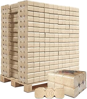 JSM-Brennholz – Uckermark Holzbriketts auf Palette – für Kamin, Ofen, Grill, Smoker – 480 kg, 70…