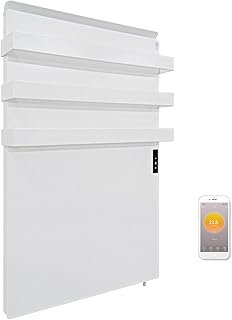 Infrarotheizung mit Thermostat 830 Watt, Bad-Heizkörper mit Handtuchhalter, Infrarot Wandheizung…