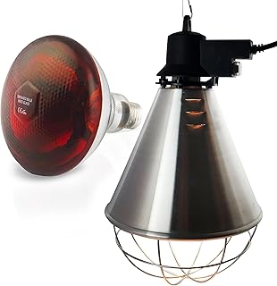 Profi Wärmestrahler mit Sparschalter | Set 175 Watt Rotlichtlampe Wärmelampe E27 | Ferkellampe,…
