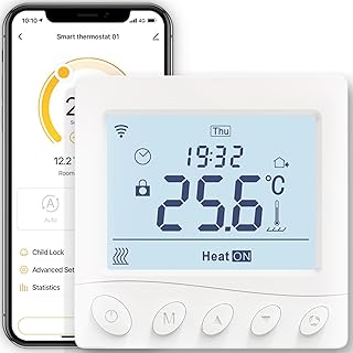 MOES Smart Thermostat Fussbodenheizung Wasser, Raumthermostat Fußbodenheizung WLAN Programmierba…