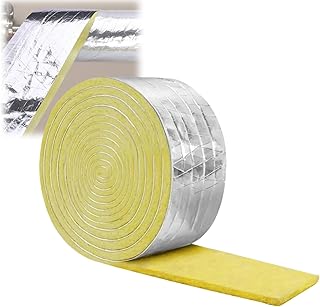 Isolierung aus Glaswolle für Rohre, 10 m Rolle, thermische und akustische Isolierung, Glasfaser …