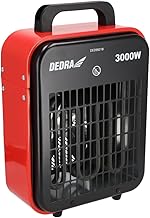 DEDRA Elektrischer Heizlüfter 3kW DED9921B, für gut isolierte Räume, Thermostat, Überhitzungs…