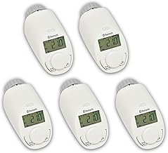 Eqiva Bluetooth Smart Elektronik-Heizkörperthermostat, 5er-Set, mit App-Steuerung