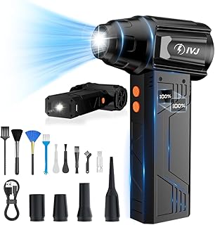 IVJ Elektrische Staubgebläse, 4-Gang 180000 U/min Compressed Air Duster, mini gebläse Mit 10000…