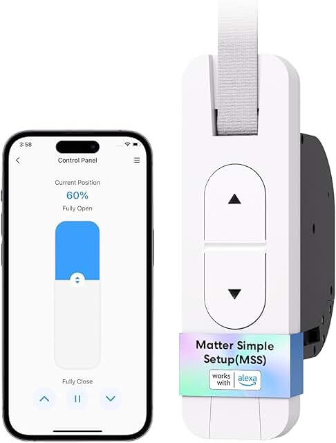Meross Matter Rolladen Gurtwickler Elektrisch Unterputz (max. 45 kg, 6 m²), Smart Home Rolladena…