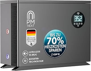 poolomio® Wärmepumpe Pool 60-90 m³ | Effiziente Full Inverter Wärmepumpe Invermo 17 kW mit …