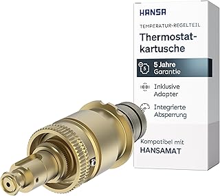 HANSA Thermostatkartusche I Temperatur Regelteil mit integrierter Absperrung & Schmutzfilter I St…