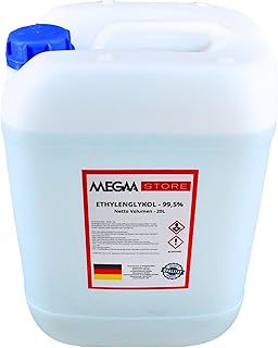 Megaa store Ethylenglykol 99,5% | 1L bis 20L | Kühlmittel Solarflüssigkeit Kühlsystem Heizungs…