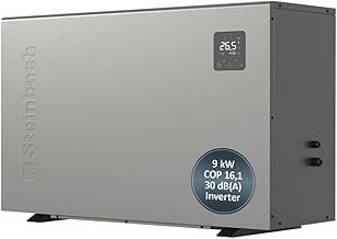 STEINBACH Wärmepumpe Silent 9 – 049313 – Inverter Wärmepumpe für Pools bis 40.000 l – He…