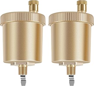 2-er Set 1/8″ Automatisches Entlüftungsventil aus Messing, senkrechter Heizungs-Schnellentlüfte…