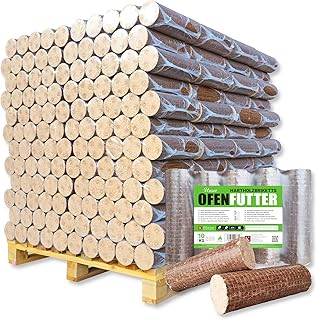 500kg Palette 50x10kg Nestro Hartholzbriketts Buche Eiche Brenn Kamin Ofen Heiz Holz Gluthalter B…